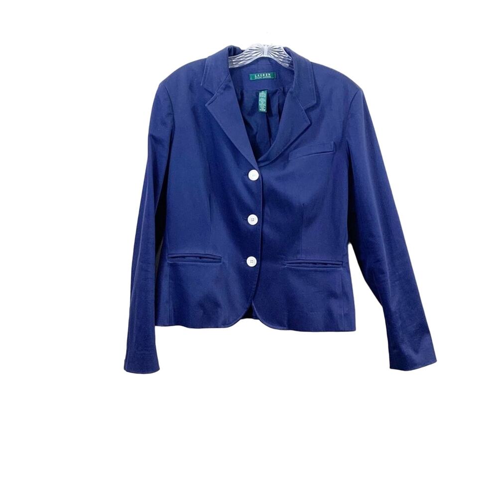 Lauren Ralph Lauren Sateen Blue Blazer